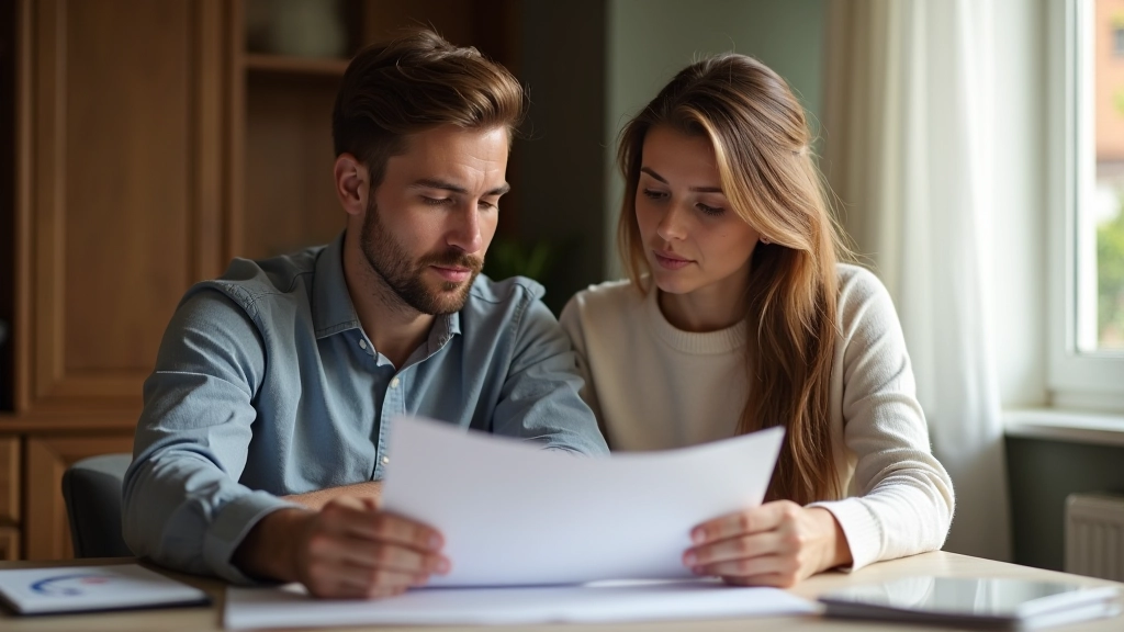 Un couple discutant de leurs finances ensemble dans un environnement calme et accueillant